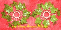 Image for Leaves-shaped Candlestick Holders-Candle Huggers Vintage pre-1960s Cast Iron Metal <b><span style='color:red'> *****PRIORITY MAIL SHIPPING INCLUDED – DOMESTIC ORDERS ONLY!***** </span></b><span style='color:purple'>